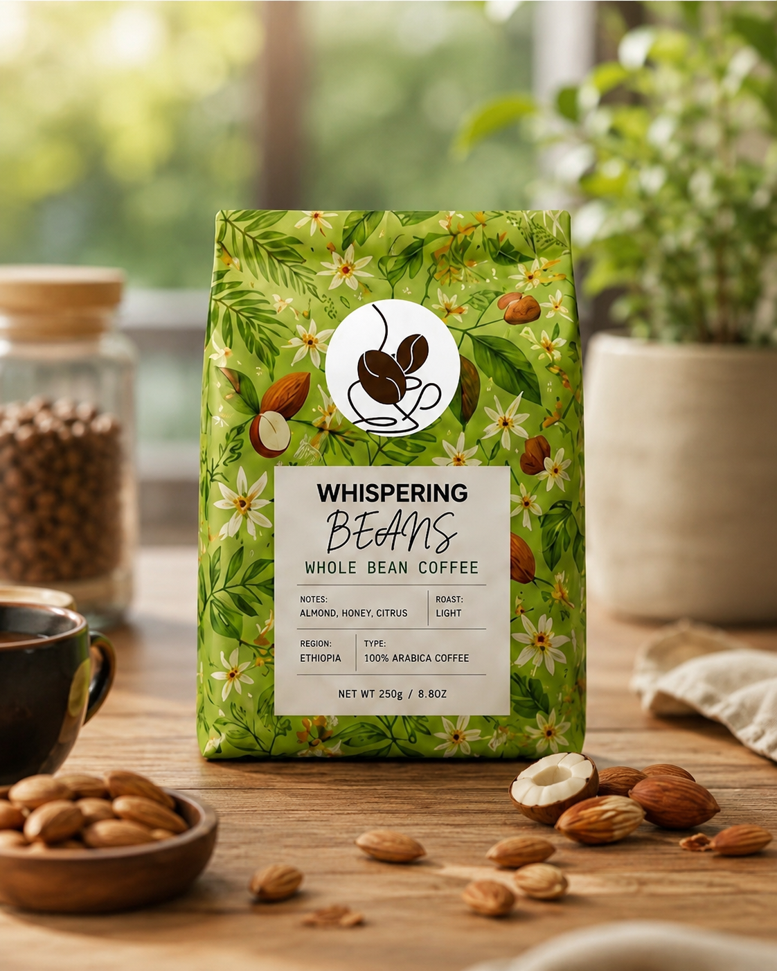 Almond honey coffee