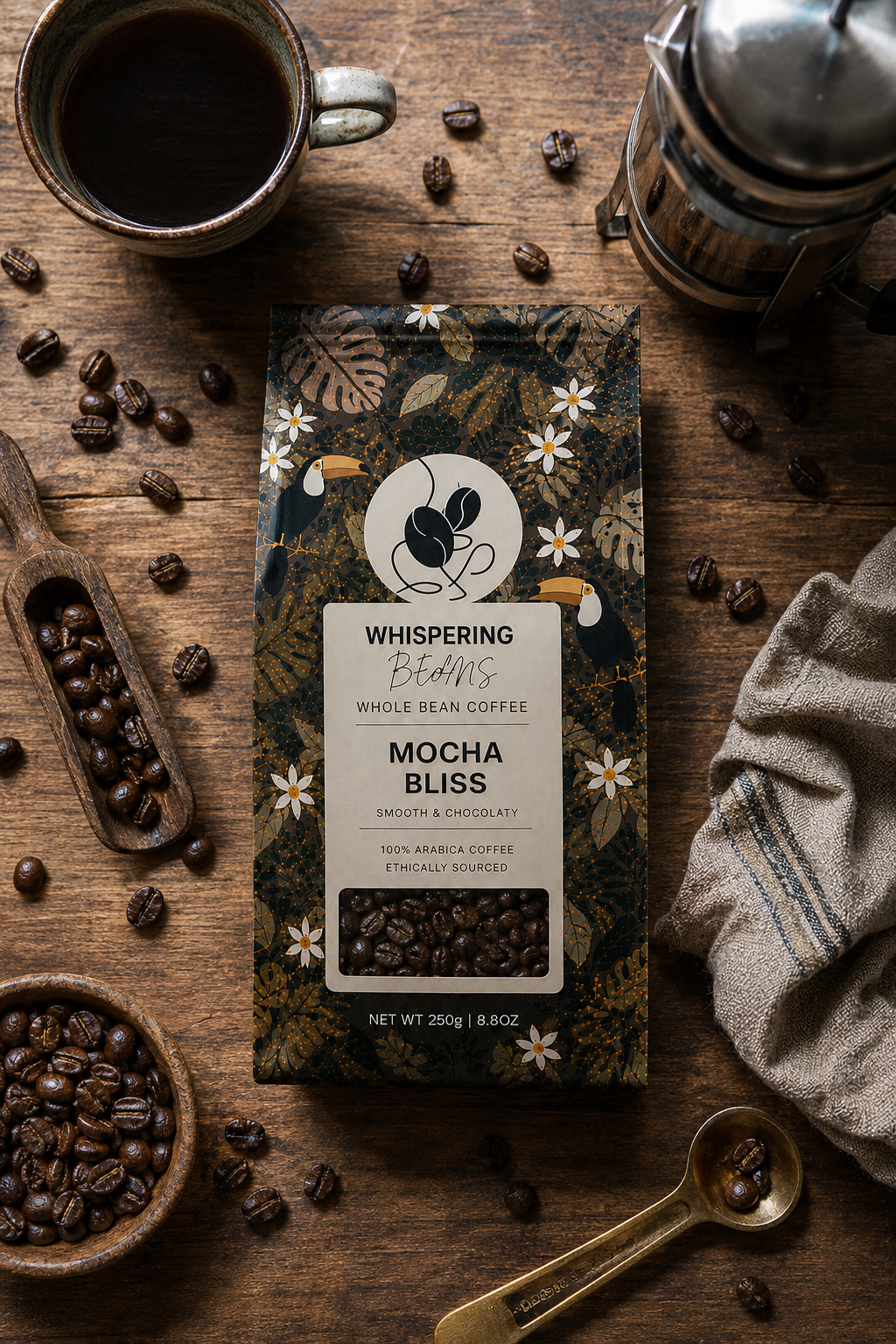 Mocha Bliss Whole Bean Coffee - Image 2