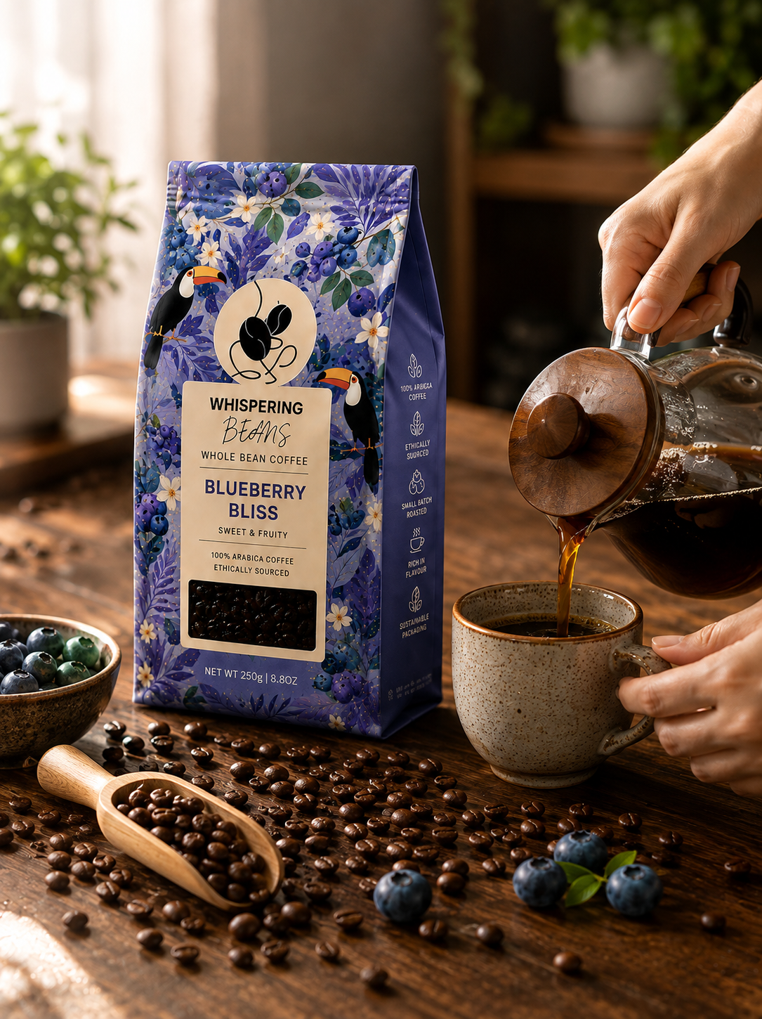 Blueberry Bliss Whole Bean Coffee - Image 4