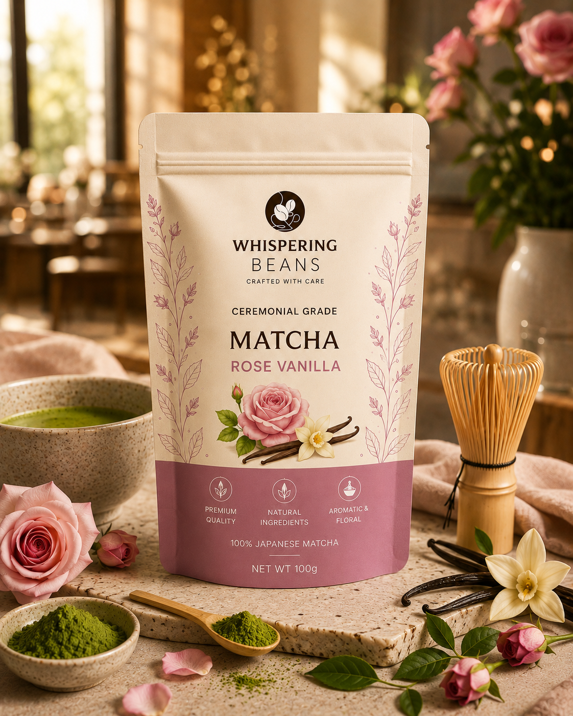 Rose Vanilla Matcha